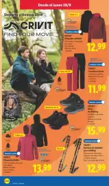 Catálogo Lidl semana 40 Página 6: Crivit bastones de aluminio para trekking €12,99, Crivit chaqueta softshell €12,99