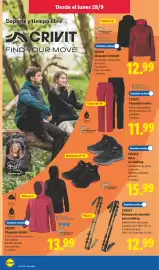Catálogo Lidl semana 40 Página 6: Crivit bastones de aluminio para trekking €12,99, Crivit chaqueta softshell €12,99