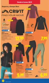 Catálogo Lidl semana 40 Página 8: Crivit abrigo softshell €12,99, Crivit mallas técnicas €6,99