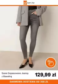 Born2be gazetka tydzień 39 Strona 5: Szare Dopasowane Jeansy z Bawełną €129,99
