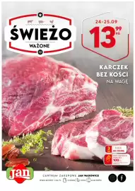 Market Jan gazetka Strona 6: 24-25.09 ŚWIEŻO 13 WAŻONE 99 Jan KARCZEK BEZ KOŚCI NA WAGĘ CENTRUM ZAKUPOWE JAN WADOWICE
