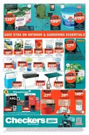 Checkers catalogue Page 18: HTH Blu4weeks Floater €129,99, Blu52 All-in-One Pool Solution €99,99