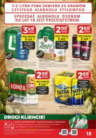 Top Market PSS Zgoda gazetka Strona 15: Piwo Zatecky Světlý Ležák €2,99, Piwo Łomża €2,99