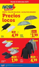 Folleto Ocine Página 1: Esmara - paraguas automatico €3,99, Esmara - zapatillas €1,99