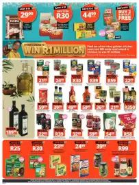 Checkers catalogue Page 10: RHODES Butter Beans in Brine €21,99, All Joy Spaghetti Sauce All Variants €59,99