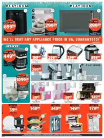Checkers catalogue Page 12: Platinum 5050 Range - All Variants €299,99, Platinum 360° Cordless Glass Kettle €299,99