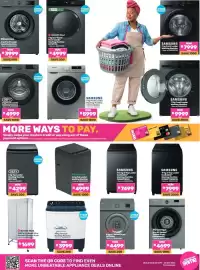 Game catalogue Page 7: Hisense 6 kg Front Loader Washing Machine €3.999,00, 6 kg Air Vented Dryer (DTD236) €4.499,00