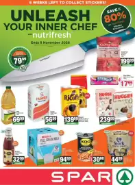 Spar catalogue Page 1: Hulett's White Sugar €56,99, SPAR Full Cream Milk €94,99