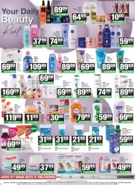 Spar catalogue Page 14: Dettol Shower Gel Assorted €59,99, Savlon Antiseptic Liquid €79,99