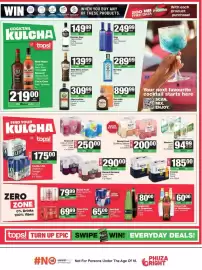 Spar catalogue Page 18: Smirnoff Twist or Storm Spirit Cooler Cans €250,00, Brutal Fruit Sparkling Spritzer Cans €200,00