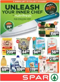 Spar catalogue Page 1: Stork Country Spread €44,99, SPAR Full Cream Milk Long Life UHT Probiotics Assorted €94,99