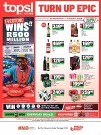 Spar catalogue Page 21: Strongbow Kix Sparkling Spritzer €199,00, Robertson Winery Smooth Dry Red €129,99