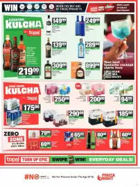 Spar catalogue Page 23: Smirnoff Twist or Storm Spirit Cooler Cans €250,00, Hunter's Iced Cans €94,99