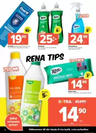 Coop Extra reklamblad vecka 40 Sida 2: Tandkräm €19,90, Universalspray €24,90