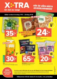 Coop Extra reklamblad vecka 40 Sida 8: Bullar 12-pack €24,00, Druvor Autumncrips €35,00