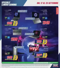 Volantino Trony settimana 38 Pagina 36: Lenovo LOQ €1.349,00, Lenovo LOQ €1.449,00