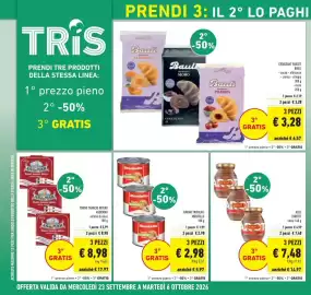 Volantino Conad Pagina 8: TRIS PRENDI TRE PRODOTTI DELLA STESSA LINEA: 1° prezzo pieno 2° -50% 3° GRATIS PRENDI 3: IL 2° LO