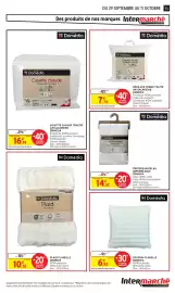 Catalogue Intermarché Hyper page 46: Domédia Couette chaude €16,74, Domédia Oreiller ferme €7,74