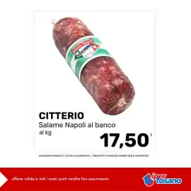 Volantino Iper Tosano settimana 39 Pagina 4: 187H Salame Napoli CITTERIO MILANO CITTERIO Salame Napoli al banco al kg 17,50