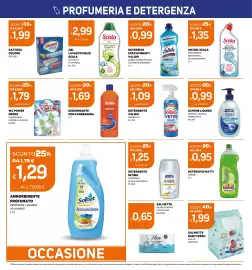 Volantino Ekom Pagina 4: Disgorgante con candeggina Scala €1,69, Detergente valido vetri cristalli €1,09