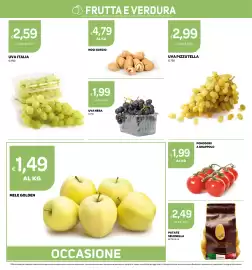 Volantino Ekom Pagina 8: Mele Golden €1,49, Pomodori a grappolo €1,99