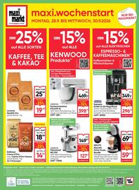 Maximarkt Flugblatt woche 39 Seite 28: De'Longhi Espresso ECAM 12.123 MagnificaS €296,65, Lavazza Qualità Oro €19,49