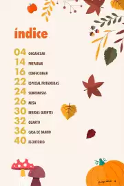 Folheto Pingo Doce | Bazar Outono Página 3: índice 04 ORGANIZAR 14 PREPARAR 16 CONFECIONAR 22 ESPECIAL FRITADEIRAS 24