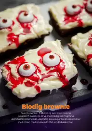 Netto tilbudsavis Side 6: Blodig brownie Skær brownies i firkanter og pynt med frosting (se opskrift på side 5). Dryp med