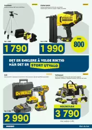 Maxbo kundeavis Side 10: Stanley Verktøysett fatmax 18v €3.790,00, Stanley Dykkertpistol fatmax 18v uten batteri €1.990,00
