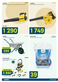 Maxbo kundeavis Side 14: Stanley Løvblåser fatmax 18v uten batteri €1.290,00, Blåtind spylervæske €39,00