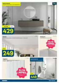 Maxbo kundeavis Side 7: Forestia Sponplate premium ceiling €249,00, Harmoni Baderomspanel 2100m6060 €449,00