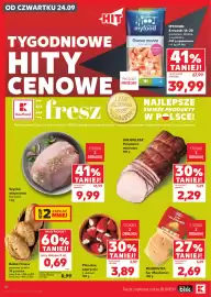 Kaufland gazetka tydzień 39 Strona 10: Szynka €9,99, Polędwica Jan Bielesz €2,29