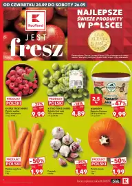 Kaufland gazetka tydzień 39 Strona 6: Marchew Polski €1,99, Kapusta kiszona Wąwoźny €9,99