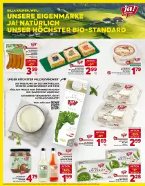 Billa Flugblatt woche 39 Seite 8: Ja! Natürlich Bio-Käsekrainer vom Bio-Freilandschwein €3,99