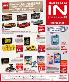 Interspar Flugblatt Seite 24: LEGO Disney Stitch oder Angel €52,90, Megaspeed Scheibenfrostschutz €9,99