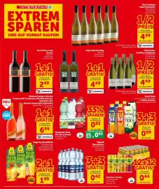 Interspar Flugblatt Seite 3: Alpquell Mineralwasser €0,42, Waldquelle Frucht €0,83