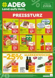ADEG Flugblatt woche 40 Seite 1: #ADEG Land aufs Herz. PREISSTURZ efef EMPFEHLUNGEN DES HUSES Gültig von Do. 01.10. bis Mi