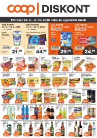 COOP DISKONT leták Strana 1: Weinhof výběr vín €79,90, Davidoff instantní káva, vybrané druhy €149,90