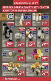 ALDI gazetka Strona 2: Bukiet chryzantem €19,99, Świeca LED płomień Subito €13,99