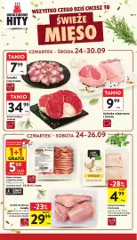 Intermarche gazetka tydzień 39 Strona 14: Goleń wołowa z kością €34,99, Żołądki z kurczaka €7,99
