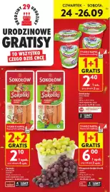 Intermarche gazetka tydzień 39 Strona 2: Winogrono bezpestkowe białe €6,00, Śmietanka Zott Primo 30% €2,40