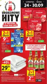 Intermarche gazetka tydzień 39 Strona 6: Podpaski Always €9,73, Piwo Kasztelan Niepasteryzowane €2,53