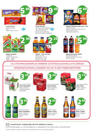 Limonka gazetka Strona 4: Piwo bezalkoholowe Carlsberg 0,00% €3,99, Napój Tymbark jabłko - mięta €2,99