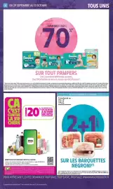 Catalogue Intermarché page 4: DU 29 SEPTEMBRE AU 11 OCTOBRE AVANTAGE CARTE 70% Pampers baby-dry STOP Jusque 12h Ultra