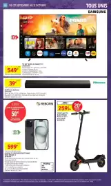Catalogue Intermarché page 42: REBORN iPhone 15 €599,00, WESPEED TROTTINETTE ÉLECTRIQUE AIRO V6 36 V 6AH 350W €259,99