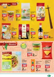 Volantino Carrefour Express Pagina 9: Cialde di Gamberetti Suzi Wan €1,79, Mulan Gyoza di Carne €2,99