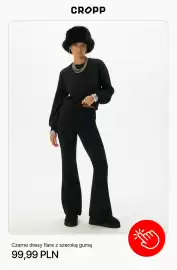 Cropp gazetka tydzień 39 Strona 11: Czarne dresy flare z szeroką gumą Cropp €99,99