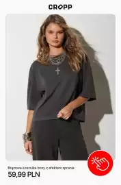 Cropp gazetka tydzień 39 Strona 4: Brązowa koszulka boxy z efektem sprania €59,99