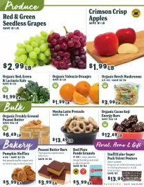 Market of Choice weekly ad week 38 Page 3: Crimson Crisp Apples €1,99, Hokto organic beech mushrooms €3,99