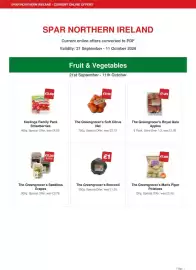 Spar leaflet Page 1: The Greengrocer's Royal Gala Apples €1,25, The Greengrocer's Soft Citrus Net €2,10